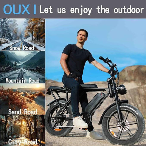 Off-Road OUXI V8 Electric Bicycle Stocking In EU/CA/MX Warehouse Fat Bike For Adult