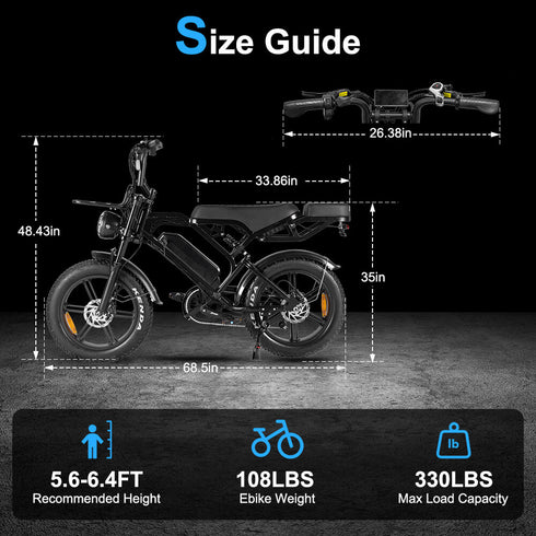 V20Pro Off-Road Electric Bike Upgraded With HD LED Screen