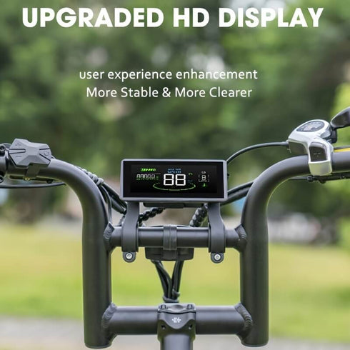 V20Pro Off-Road Electric Bike Upgraded With HD LED Screen